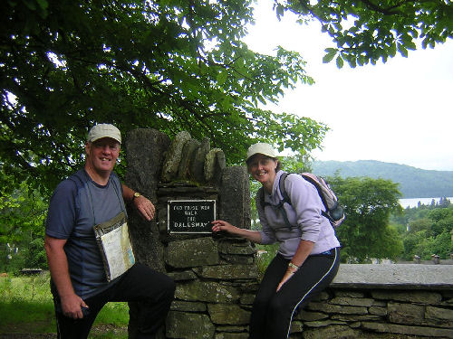 Linda and me an the end of the Dales Way