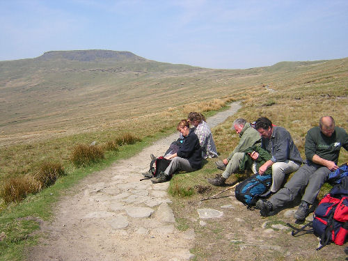 Our monthly walking group on a trip to Ingleborough 