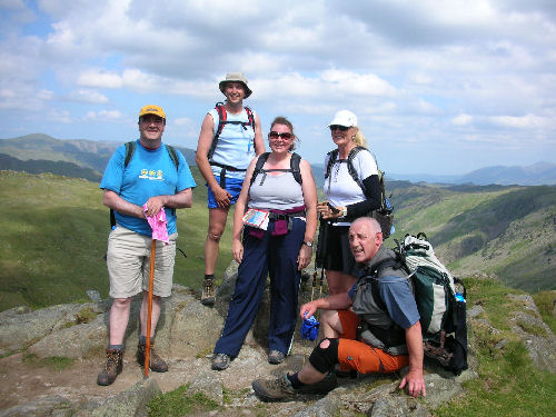 Group photo on Lining Crag